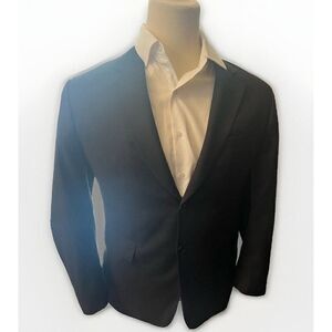 SCOTTeVEST Mens Blazer Black Sport Coat Two Button Jacket Hidden Pockets 40R